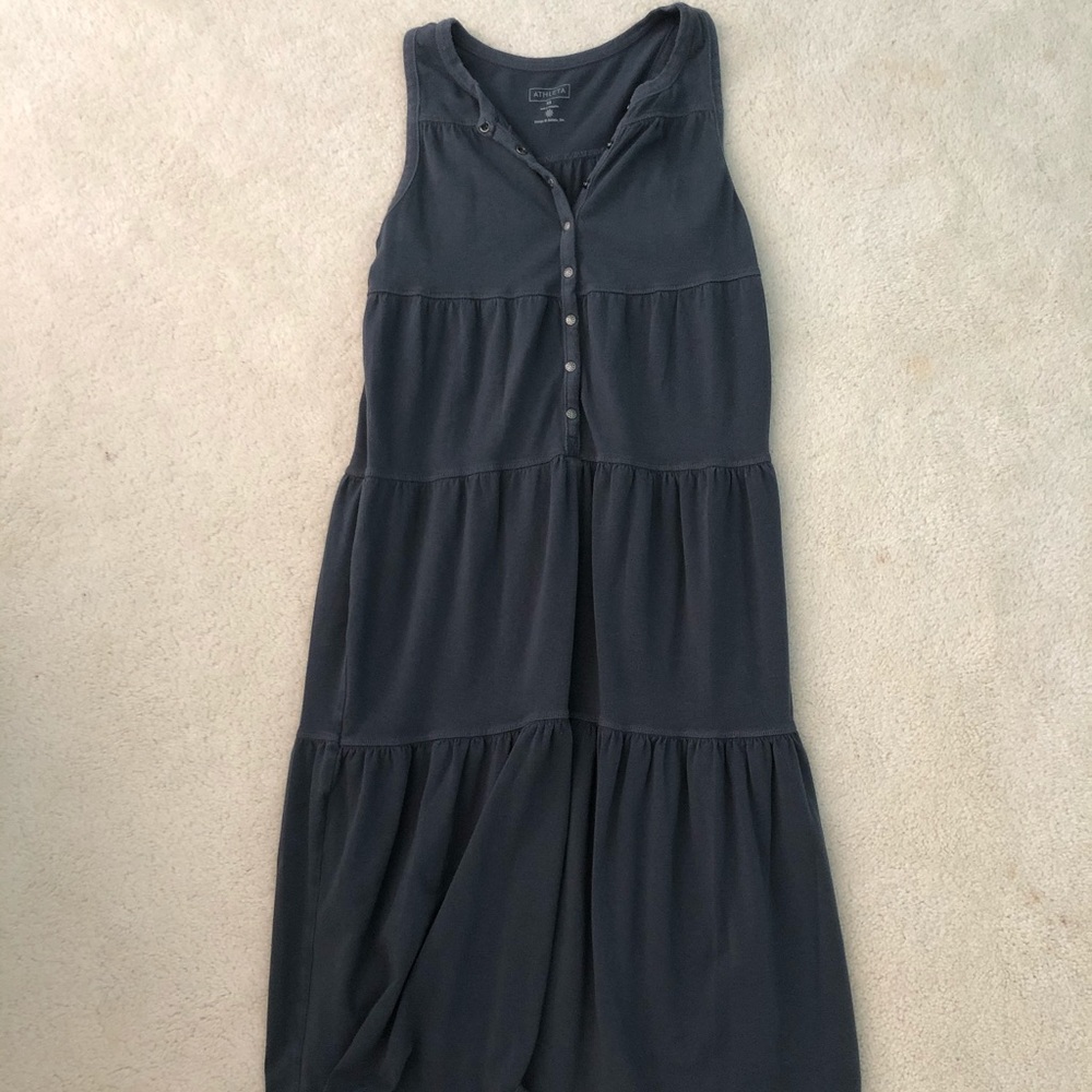 Athleta navy midi cover up dress